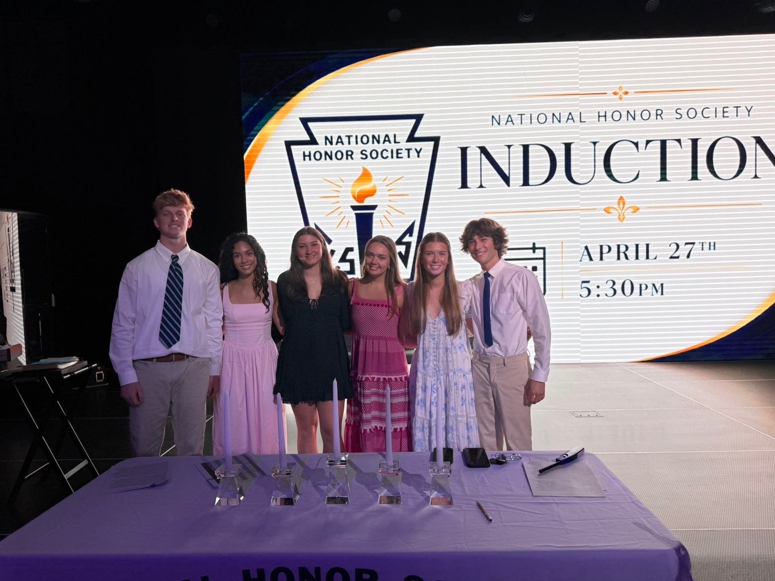 Laney NHS members at induction